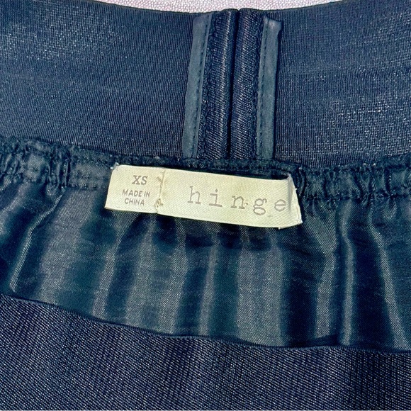 Hinge Black Pleather Pleated Mini Skirt, XS - Picture 3 of 3